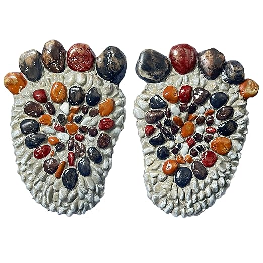 Outdoor Stepping Stone - Courtyard Entrance Paving Stone - Garden Sidewalk Decoration Stone Simulation Pebble (2-Piece Set) # B Small Size