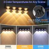 ShineTech Solar Fence Lights Outdoor Waterproof, 3-Color Lighting Modes LED Solar Powered Deck Lights, Outdoor Step Lights for Railing, Patio, Wall, Backyard (8 Packs)