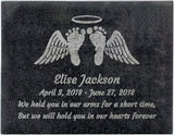 PlaqueMaker Black Granite Memorial Headstone Or Garden Memorial for Lost Infant or Child - Include You Personalized Text. Can be Used as a Sympathy Gift, Garden Stone or Grave Maker (8.5 x 11 x 0.4)
