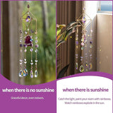 Crystal Suncatchers for Window Hanging Decor Amethyst Prism Sun Catcher Indoor Window Rainbow Maker Crystal Wind Chimes Garden Outdoor Home Decoration
