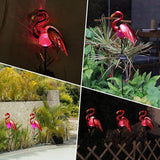 Starryfill Flamingo Solar Stake, 42inches Height Metal Flamingo Garden Decoration with LED Warm White Light for Gift Yard Pathway Patio Outdoor Lover