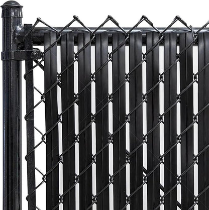 Chain Link Fence Privacy Blade Slates with Bottom Lock 4x10 Ft Black for Gardening, Privacy, Outdoor Wall, Balcony, Patio, Yard, Safety Fence Screen Cover for Dog, Cat, Pet Hedge Slats