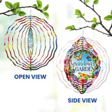 FLAGWIX Gifts for Grandma - Nana's Garden 3D Stainless Steel Metal Wind Spinners 12 in - Gardening Grandma Birthday Gifts for Women Nana Gigi, Grandmother Gift Ideas