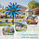 Wind Spinners Outdoor Garden Decor - 60" Sun Wind Sculptures & Spinners, Dual Sided Metal Yard Art Kinetic Windmill for Yard Patio Lawn Decor, Gardening Gifts for Women