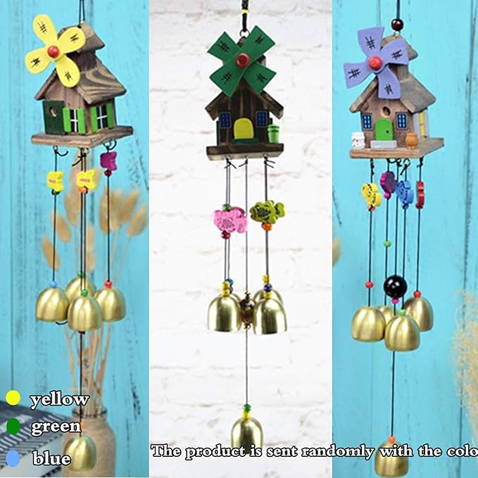 TIMESETL Wood Coper Wind Chime for Home Bedroom Balcony garden Etc.. for (Decorate Item)