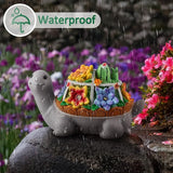 LESES Turtle Garden Decor for Outside Solar Statue Outdoor Clearance, Cute Turtle Solar Statues with LED Lights Lawn Ornaments Decorations for Patio Yard Birthday Gifts