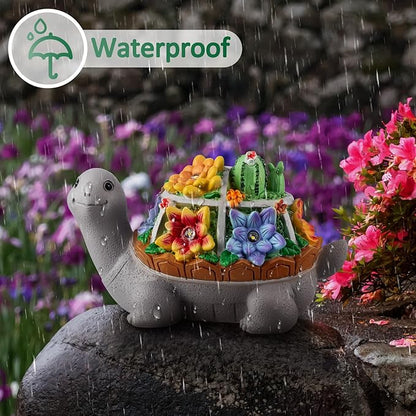LESES Turtle Garden Decor for Outside Solar Statue Outdoor Clearance, Cute Turtle Solar Statues with LED Lights Lawn Ornaments Decorations for Patio Yard Birthday Gifts