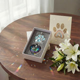 Pet Memorial Gifts for Dogs Cats: Heart Crystal Suncatcher Dog Memorial Gifts Loss of Dog Sympathy Gift Pet Remembrance Gift for Grieving Friends Family Member, Cat Memorial Gifts for Loss of Cat