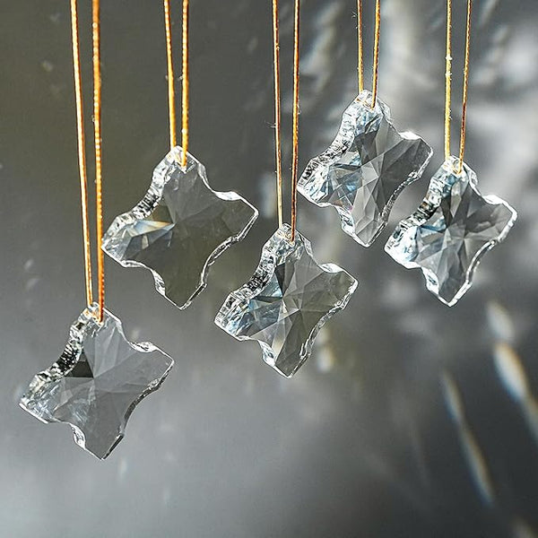 2.7in Hanging Crystal Cross Prisms Ornaments for Easter Tree Window Hanging Glass Ornaments for Home Office Car Decor
