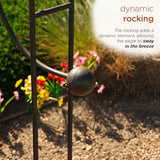 Alpine Corporation NCY408 Metal Rocking Cardinal Stake, Stylish Décor for Garden, Patio, & Lawn, 56"H, Red