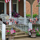6 Pcs 4th of July Decorations Outdoor,22" Patriotic Metal Barn Stars Decorative Garden Stakes for Independence Day,Americana Patriotic Yard Signs Decor for Garden Lawn Porch