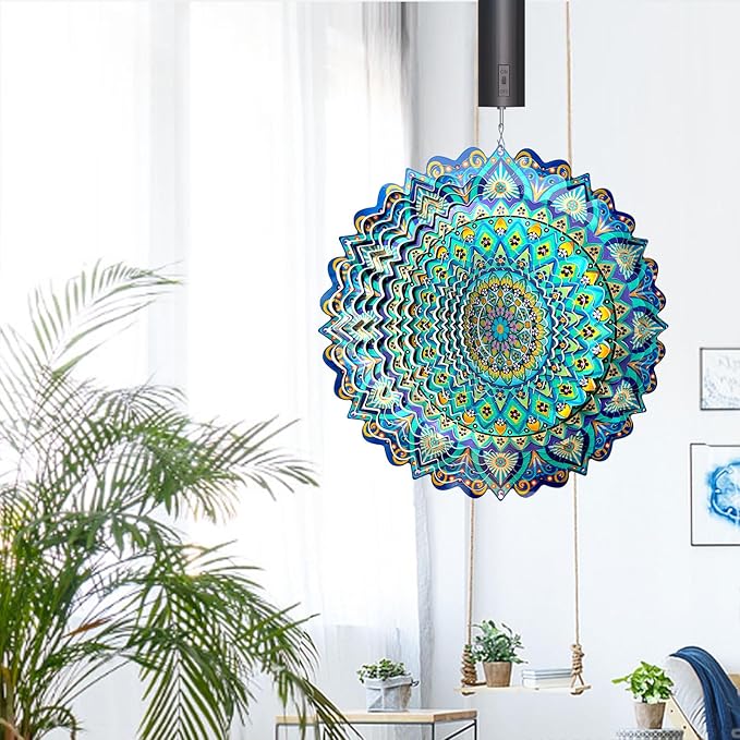 Battery Operated Wind Spinner Motor 30RPM | Hanging Display for Wind Spinners, Windchimes, Suncatchers,Disco Mirror Ball, Garden/Christmas Decor
