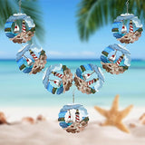 Wind Spinners Outdoor, Bird Repellent，3D Sailing Boat Hanging, 17.5 inches, Kinetic, Stainless-Steel Metal, Indoor and Outdoor Decoration for Garden, Patio, Yard, Gift for Women Mom Wife.