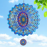 3D Wind Spinner, 12 inch 3D Kinetic Metal Garden Spinners, Rustproof Metal Garden Decor Yard Art, Wind Sculptures Ideal Gift for Homeowners & Garden Lovers