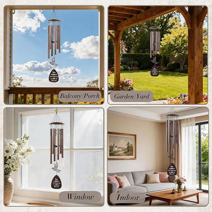 Housewarming Gifts New Home - Metal Hummingbird Wind Chimes Indoor Outdoor Hanging Decor for Garden Patio Yard Balcony Apartment House Warming Gift for Couples Women Men Homeowner Friends