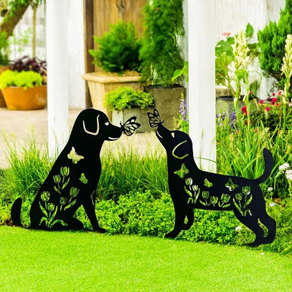 TIGGSY Dog Metal Decorative Garden Stakes Labrador Dog Gifts for Women/Men Animal Silhouette Statues for Yard Art, Outside, Patio, Outdoor Decor, Garden Decorations, Lawn Ornaments