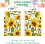 Baccessor Spring Summer Sunflower Garden Flag 12.5 x 18 Inch Double Sided Burlap Summer Yellow Flower Green Leaf Farmhouse Small Yard Flag Summer Holiday Seasonal Outdoor Outside Decoration