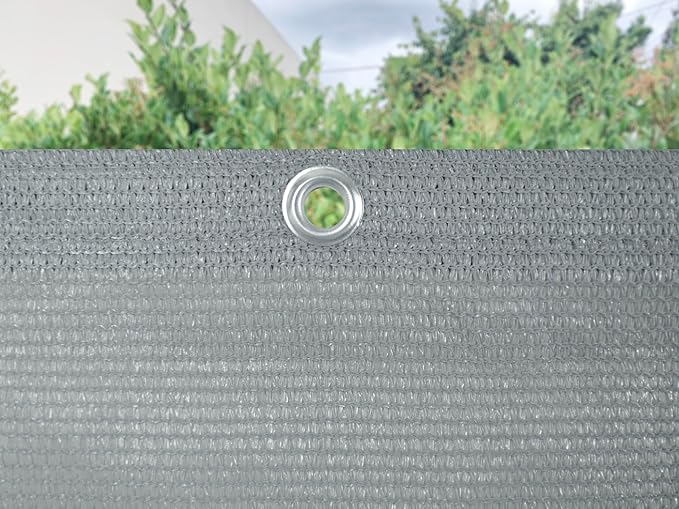 Elegant Privacy Screen for Backyard Fence, Pool, Deck, Patio, Balcony and Outdoor Paneling - Include Zip Ties (5 x 24 FT, Grey)
