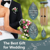 ASTARIN Wedding Gifts Wind Chime, Personalized Names & Date Wind Chimes Gifts for Couple 2024, Wedding Gift for Newlywed Bride Groom, Engagement Gift Valentine’s Day Anniversary(Produced in USA)