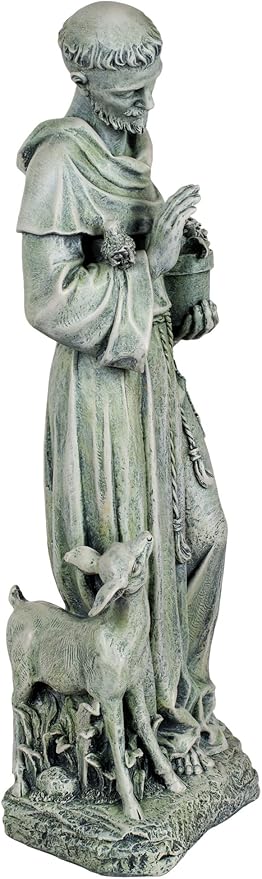 Joseph's Studio by Roman,18" H St. Francis with Fawn Garden Statue, Religious Outdoor Decor, Angel, Patron Saint