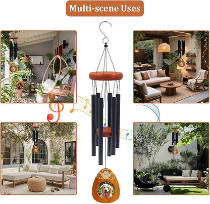 Pet Memorial Wind Chimes，Loss Pets Sympathy Gift Dogs Passing Away Gift, Remembrance Bereavement Gift,in Memory of Dogs Cats Gifts