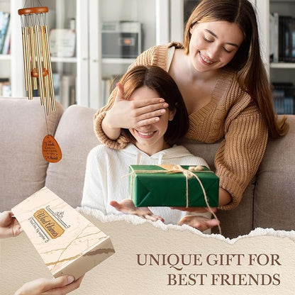 Aurahouse Friendship Gifts for Women, Long Distance Best Friend Wind Chimes, Bestie Gifts for Best Friend Woman Men, Best Friend Birthday Gift for Women, Friendsgiving for Friends