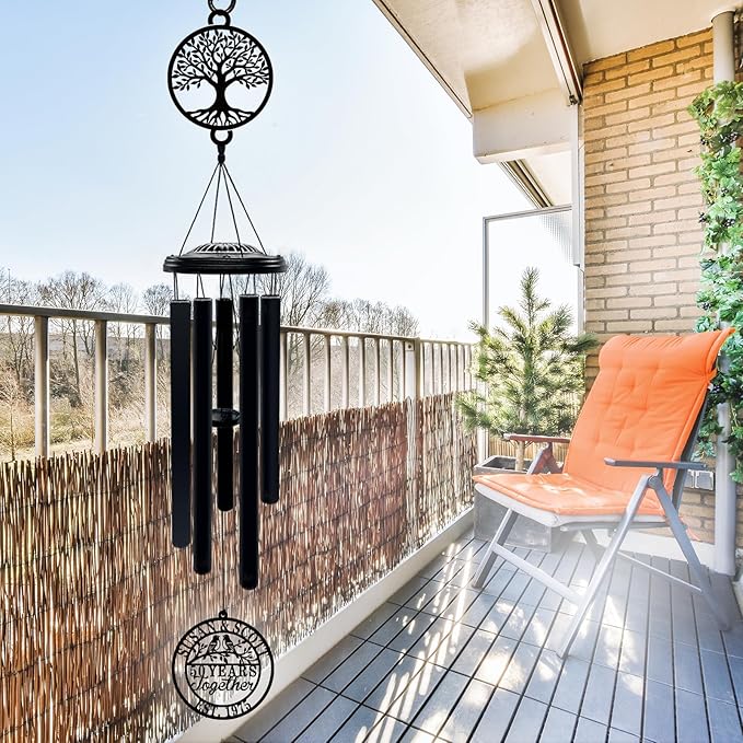 50th Wedding Anniversary Wind Chime Gifts for Parents Couple Husband Wife Friends Keepsake Decoration for Home or Garden