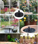 Solar Fountain Pump Bird Bath, 3W Floating Powered Water, Outdoor Panel for Garden, Pond, Pool, Decor & Tools
