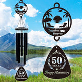 50th Anniversary Wedding Gifts for Couple,37" Golden Wedding Anniversary Wind Chimes, Unique 50 Years Marriage Keepsake for Parents Grandparents Wife Husband Friends(Beach Life)