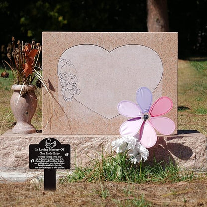 Roowest Cemetery Grave Decorations Acrylic Memorial Stakes Grave Stake Markers Sympathy Garden Plaque Waterproof Remembrance Sympathy Gift for Cemetery Graveside Outdoors Yard(Baby)