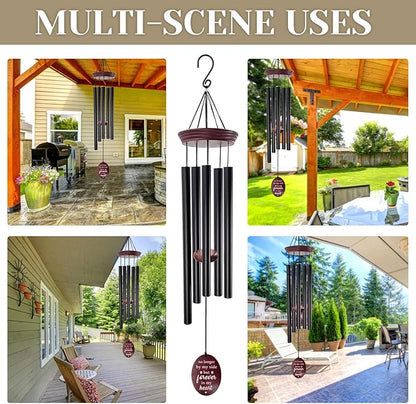 Pet Memorial Wind Chime, Dog Memorial Wind Chimes for Loss of Dog, Tuned Aluminum Tubes in G Scale, Wooden Top, Sympathy Pet Loss Gifts for Garden Patio – Forever in My Heart