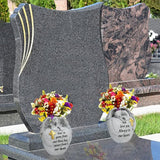 Cemetery Flowers for Grave Angel and Cross Cemetery Cemetery Memorial Vase, Cemetery Flower Grave,2-Piece Angel Cemetery vase with Iron Spikes,Garden Decoration Memorial Gift for Lost Love (1white)