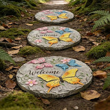 Butterfly Garden Stepping Stones Outdoor - Decorative Cement Pathway Pavers with 3D Butterfly Design Lawn Garden Décor Unique Gardening Gift for Grandma 0.75 * 10 * 10 Inch