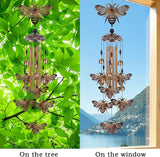 Bronze Bees Wind Chimes for Outside/Indoor/Garden/Home/Balcony/Lawn/Tree/Yard/Garden Decoration, Retro Wind Catcher, Bee Decor, Blessing Wind Bells, Memorial WindChimes Gifts for Mom, Grandma, Woman
