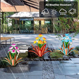 TOMBABY Huge Metal Agave Plants Outdoor Decoration Outdoor Garden Decorated with Flowers Mexican Yard Art Plant Garden Gift (red 1 Pack)