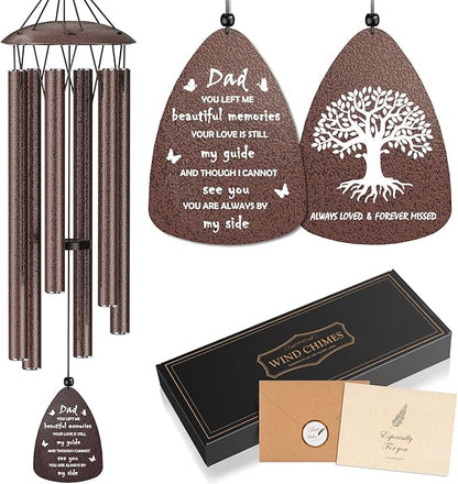 Memorial Wind Chimes for Loss of Dad,Sympathy Wind Chimes for Loss of Father,Sympathy Bereavement Memorial Gift for Loss of Father,in Memory of Dad Papa Father Gifts