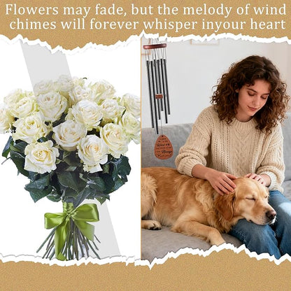 Pet Memorial Gifts for Dogs - Dog Memorial Gifts for Loss of Dog Mum Owners, Dogs Sympathy Wind Chimes Passing Away Remembrance Bereavement in Memory of Pet Present