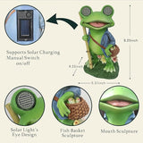 Resin Frog Statue for Fairy Gardens, Outdoor Sculptures, Patio and Lawn Ornament - Gardening, Housewarming or Home Decor