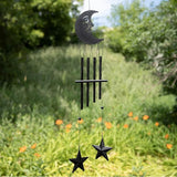 Dawhud Direct 24-inch Moon and Stars Wind Chimes for Outdoor Decoration - Unique Garden Decor for Women, Mom, Grandma, Unisex
