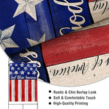 Artofy God Bless America 4th of July Home Decorative House Flag, Garden Yard American Stars Stripes Outside Decor, USA Patriotic Outdoor Large Burlap Decoration Double Sided 28 x 40