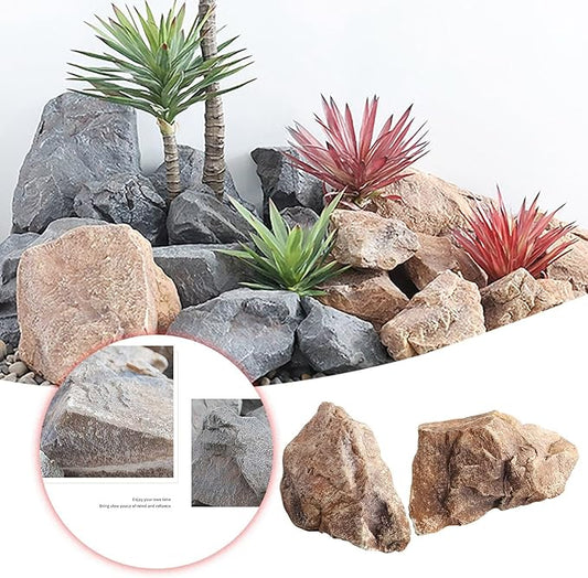 Fake Rock Foam Pseudorock Cover for Landscaping Decoration Courtyard Well Cover Outdoor Faux Stone Utility Concealment Durable Lightweight PU Material