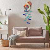 Cute Kitten Fish Wind Chimes for Outside, Handcrafted Windchimes Outdoors Unique,Suncatchers Sea Glass Art Christmas, Patio Beach Hanging Outdoor Home Garden Decor, Christmas Memorial Gifts for Women
