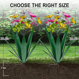 TOMBABY Garden Outdoor Butterfly Enlarge Thickened Wind Resistant Metal Agave Garden Art Metal Plant Country Sculpture Statue Decorations Ornaments Artificial Waterproof Butterflies(Green 2pcs)