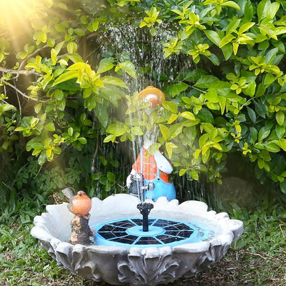 AISITIN 3.5W Solar Bird Bath Fountain with Built-in 1800mAh Battery, Solar Water Pump with 8 Nozzles, Solar Powered Fountain for Garden, Birdbath, Pond, and Outdoor Decor