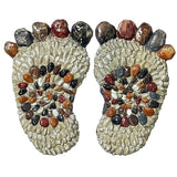 Outdooor Stepping Stones - Decorative Garden Stones for Patio, Deck, Garden or Sidewalk Faux Cobblestone Stepping Stones (Set of 2#B