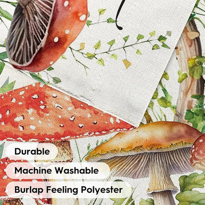 AVOIN colorlife Home Sweet Home Spring Mushrooms House Flag 28 x 40 Inch Double Sided, Seasonal Flowers Welcome Yard Outdoor Flag