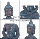 25" Large Buddha Statue Outdoor Indoor, Buddha Statues for Garden, Meditating Buddhist Statues for Home Decor, Zen Decor Buda Statue