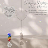 Glass Suncatcher Ornament - Unique Memorial Mother's Day for Loss of Family, Loved Ones - Crystal Rainbow Maker - Hanging Crystal Decor - Loss of Mom Dad Friend Pet