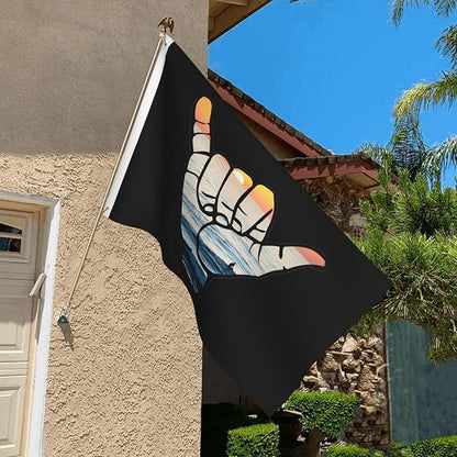 Shaka Waves Flag 3x5 Ft Double Sided Outdoor, Garden Yard Decoration Banner with Brass Grommets, for Home, Porch, Wall