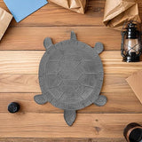 Tofficu Cast Iron Turtle Stepping Stone for Garden and Outdoor Walkway, Metal Decorative Lawn Pathway Ornament, Backyard Turtle Statue for Patio Landscaping